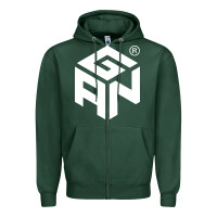 Sports Green Gancube Zipper Hoodie - linhVisuals
