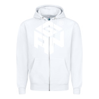 White Gancube Zipper Hoodie - linhVisuals