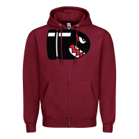 Burgundy bullet bill Zipper Hoodie - linhVisuals