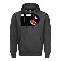 Charcoal Heather bullet bill Zipper Hoodie - linhVisuals