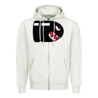 Oatmeal Heather bullet bill Zipper Hoodie - linhVisuals