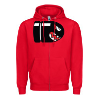 Red bullet bill Zipper Hoodie - linhVisuals