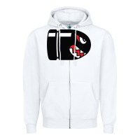 White bullet bill Zipper Hoodie - linhVisuals