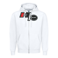 White Hurst Old Zipper Hoodie - linhVisuals