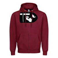 Burgundy bullet bill Zipper Hoodie - linhVisuals