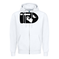 White bullet bill Zipper Hoodie - linhVisuals