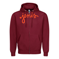 Burgundy Jenis Ice Creams Zipper Hoodie - linhVisuals