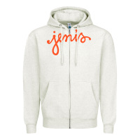 Oatmeal Heather Jenis Ice Creams Zipper Hoodie - linhVisuals