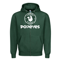 Sports Green Popeyes Zipper Hoodie - linhVisuals