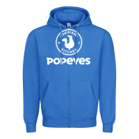 True Royal Popeyes Zipper Hoodie - linhVisuals