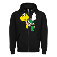 Black koopa troopa Zipper Hoodie - linhVisuals