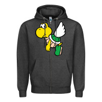 Charcoal Heather koopa troopa Zipper Hoodie - linhVisuals