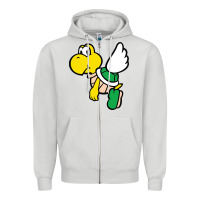 Dove Grey koopa troopa Zipper Hoodie - linhVisuals