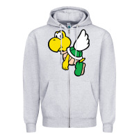 Heather Grey koopa troopa Zipper Hoodie - linhVisuals