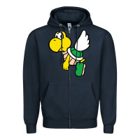 Navy koopa troopa Zipper Hoodie - linhVisuals