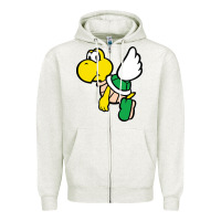 Oatmeal Heather koopa troopa Zipper Hoodie - linhVisuals