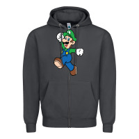 Smoke luigi Zipper Hoodie - linhVisuals