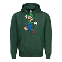 Sports Green luigi Zipper Hoodie - linhVisuals