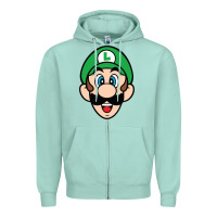 Seafoam luigi Zipper Hoodie - linhVisuals