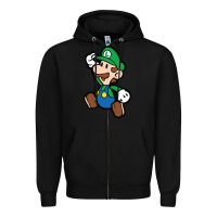 Black paper luigi Zipper Hoodie - linhVisuals