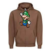 Chestnut paper luigi Zipper Hoodie - linhVisuals