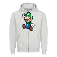 Dove Grey paper luigi Zipper Hoodie - linhVisuals