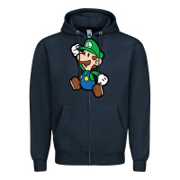 Navy paper luigi Zipper Hoodie - linhVisuals