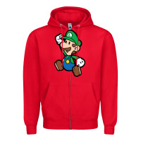 Red paper luigi Zipper Hoodie - linhVisuals