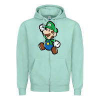 Seafoam paper luigi Zipper Hoodie - linhVisuals