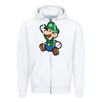 Paper Luigi Zipper Hoodie | Teevron