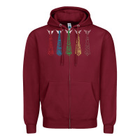 Burgundy Tally Hall Ties Zipper Hoodie - linhVisuals