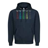 Navy Tally Hall Ties Zipper Hoodie - linhVisuals