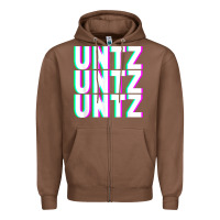 Chestnut untz untz untz techno dubstep riddim raver dj party t shirt Zipper Hoodie - linhVisuals