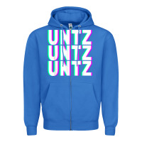 True Royal untz untz untz techno dubstep riddim raver dj party t shirt Zipper Hoodie - linhVisuals