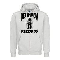 Dove Grey death row record Zipper Hoodie - linhVisuals