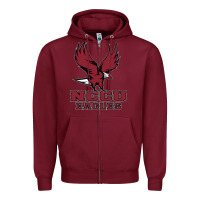 Burgundy nccu eagles Zipper Hoodie - linhVisuals