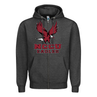 Charcoal Heather nccu eagles Zipper Hoodie - linhVisuals