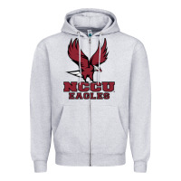 Heather Grey nccu eagles Zipper Hoodie - linhVisuals