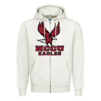 Oatmeal Heather nccu eagles Zipper Hoodie - linhVisuals