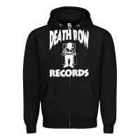 Black death row record Zipper Hoodie - linhVisuals