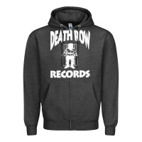 Charcoal Heather death row record Zipper Hoodie - linhVisuals