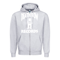 Heather Grey death row record Zipper Hoodie - linhVisuals
