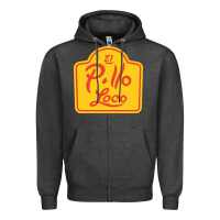 Charcoal Heather el pollo loco Zipper Hoodie - linhVisuals