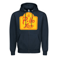 Navy el pollo loco Zipper Hoodie - linhVisuals