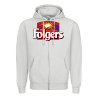 Dove Grey folgers Zipper Hoodie - linhVisuals