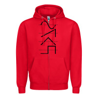 Red vintage analog synthesizer techno waveform   synth nerd raglan basebal Zipper Hoodie - linhVisuals