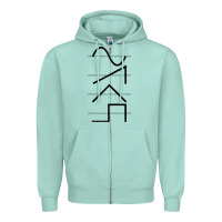 Seafoam vintage analog synthesizer techno waveform   synth nerd raglan basebal Zipper Hoodie - linhVisuals