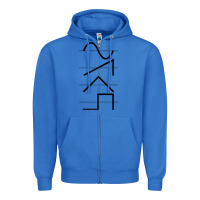True Royal vintage analog synthesizer techno waveform   synth nerd raglan basebal Zipper Hoodie - linhVisuals