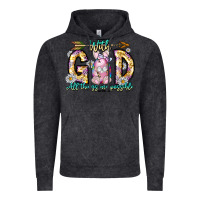 Vintage Black With God All Things Are Possible Easter Day Vintage Hoodie - CowhideDigitalArt