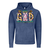 Vintage Denim With God All Things Are Possible Easter Day Vintage Hoodie - CowhideDigitalArt